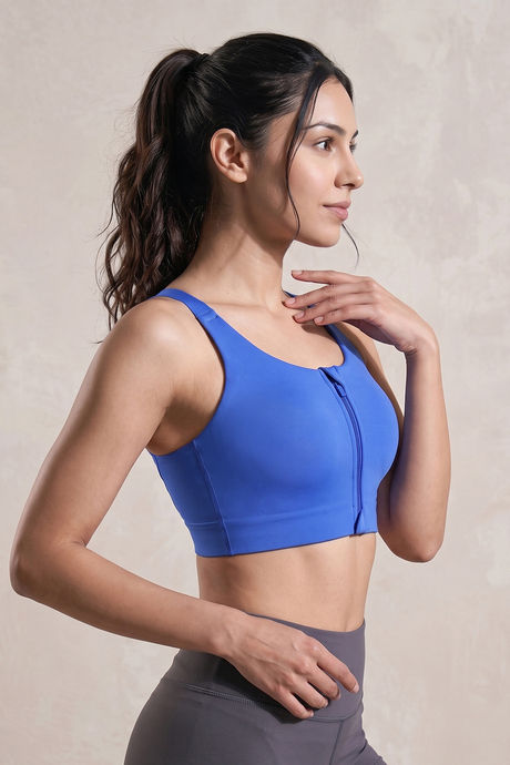 Zelocity High Impact Quick Dry Sports Bra - Victoria Blue — image 2
